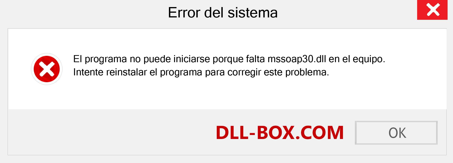 ¿Falta el archivo mssoap30.dll ?. Descargar para Windows 7, 8, 10 - Corregir mssoap30 dll Missing Error en Windows, fotos, imágenes