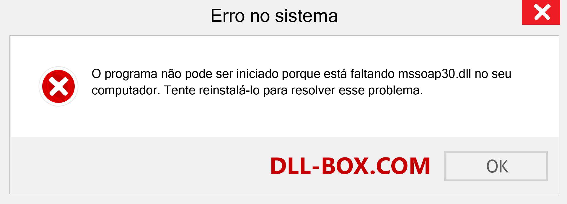 Arquivo mssoap30.dll ausente ?. Download para Windows 7, 8, 10 - Correção de erro ausente mssoap30 dll no Windows, fotos, imagens